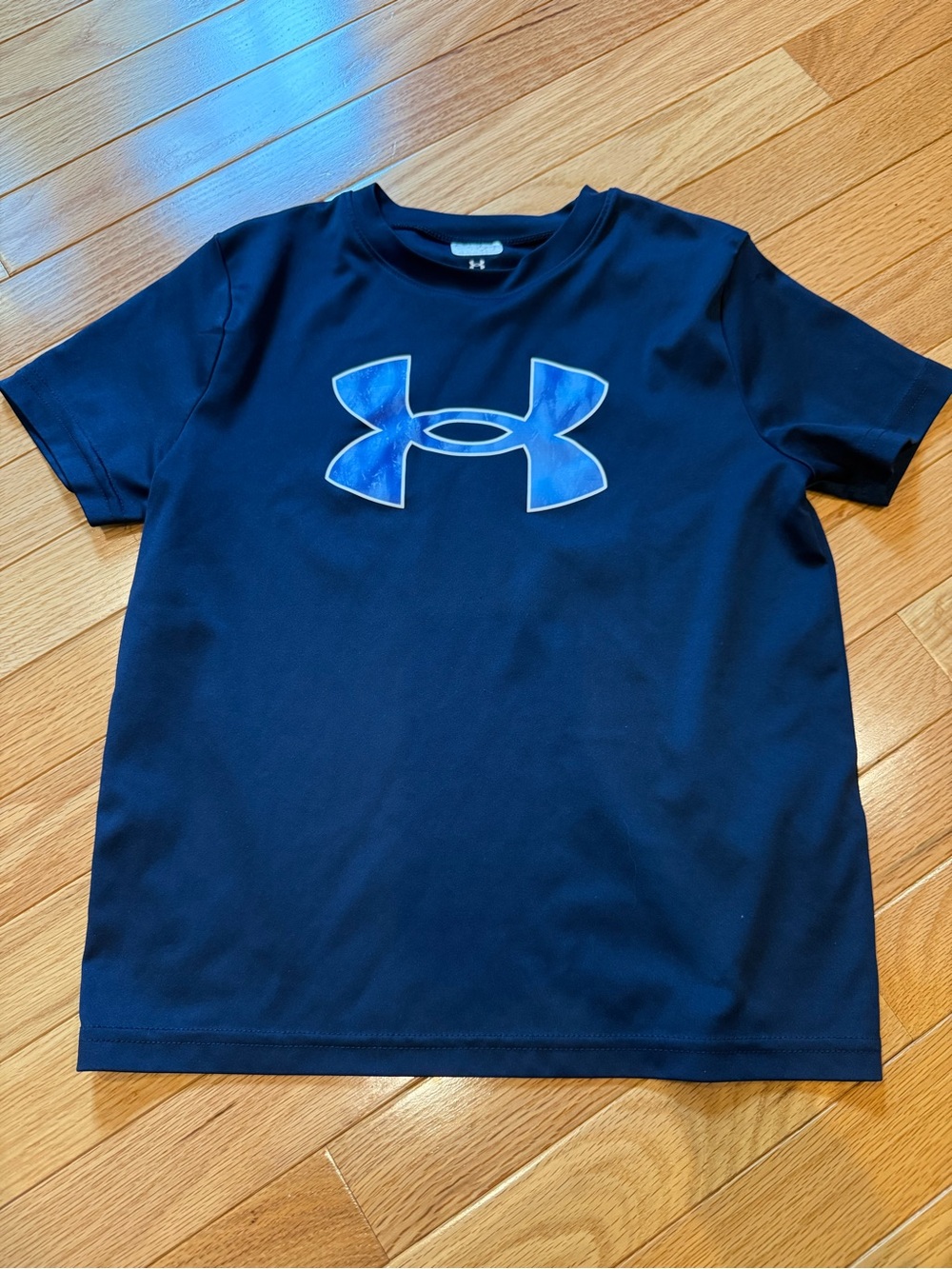 Under Armour Navy Short Sleeve Tee with Blue Logo